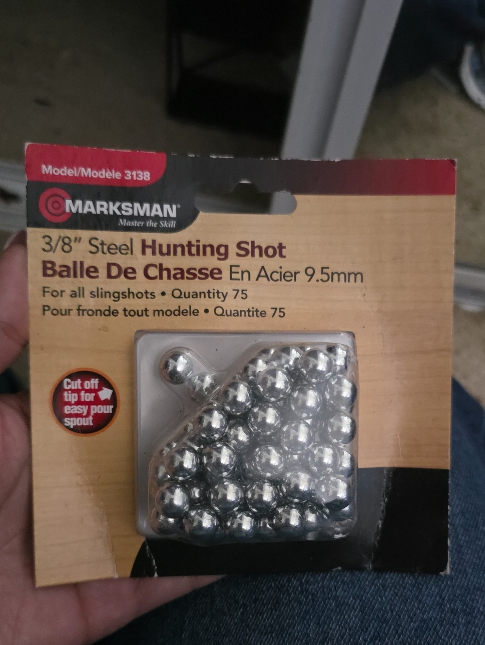 3/8" Steel Hunting Shot - Silver (75 Count)